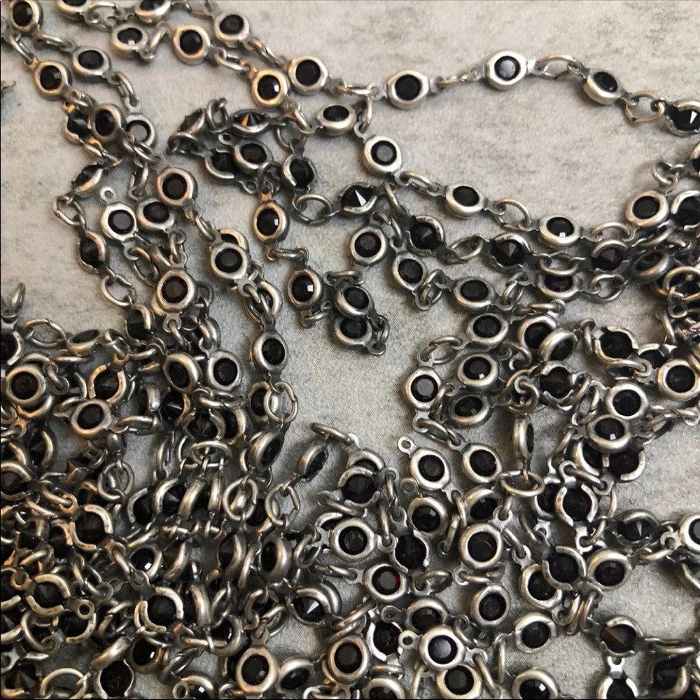 Swarovski black channel link chain